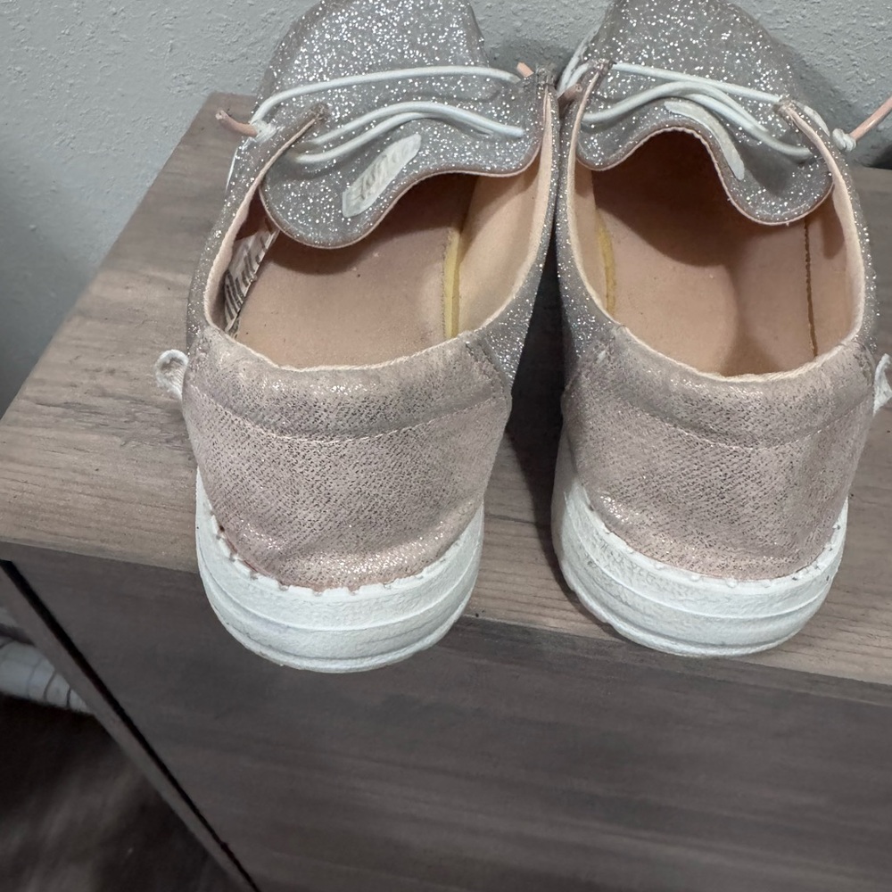 Hey Dude Women's Sparkle Loafers - Silver - Picture 2 of 3